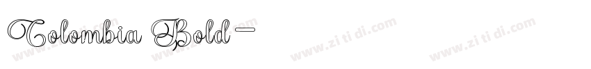 Colombia Bold字体转换